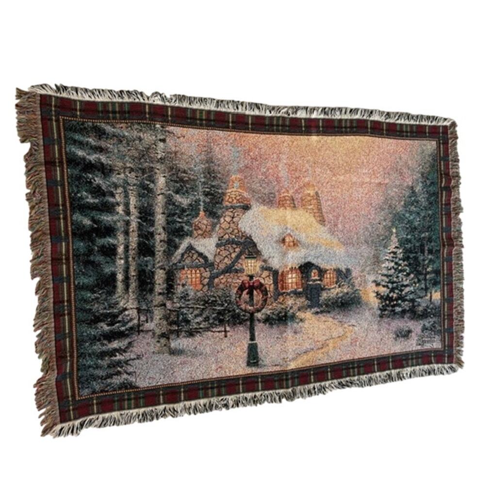 Thomas Kincaid Painter of Light Christmas Blanket Mohawk Home